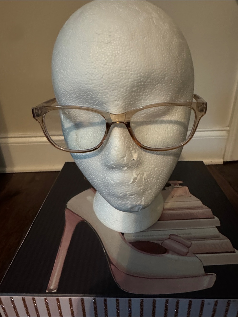 Clear Light Brown Transparent Bluelight Eyeglass Frames